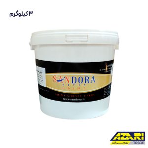 رنگ تزئینی سفید صدفی اکریلیک ساندورا کد 123 گالن