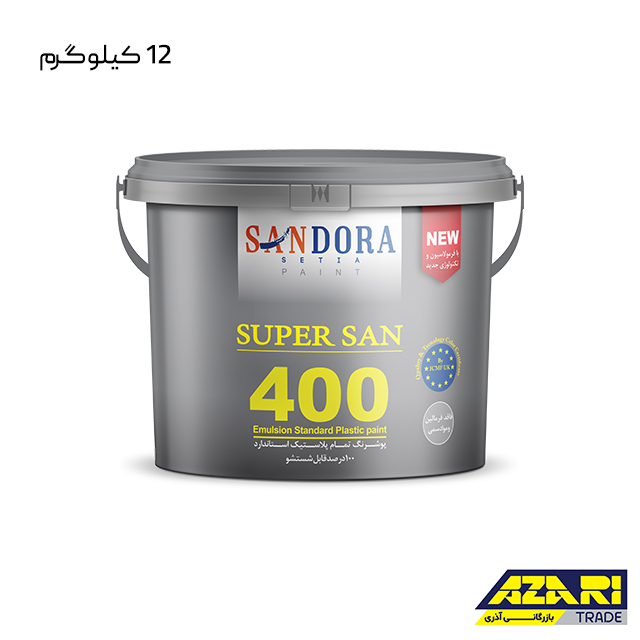 رنگ پلاستیک سوپرسان ساندورا کد 400 دبه رنگ پلاستیک سوپرسان ساندورا کد 400 دبه